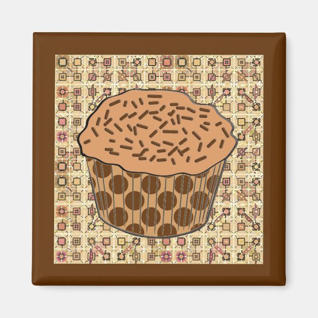Mattierter Karamellkuchen mit Sprinklen Magnet (Vorne)