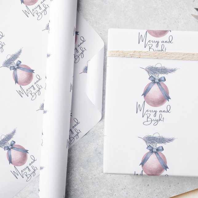 Mattierter Pine Blush Pink Ornament Obelisk Geschenkpapier (Von Creator hochgeladen)