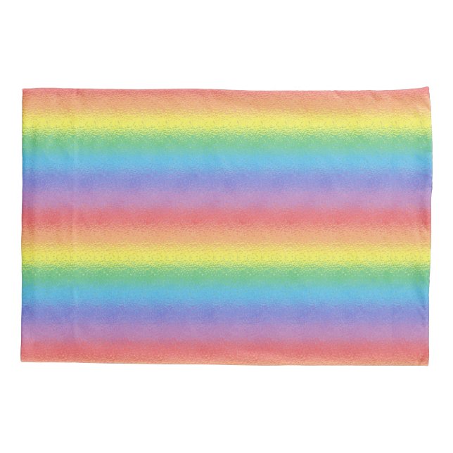 Mattierter Regenbogen-Kissenbezug Kissenbezug (Rückseite)