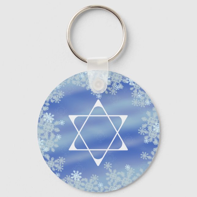 Mattierter Stern Schlüsselanhänger (Vorderseite)