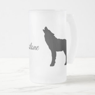 Mattierter Tasse-Yellowstone Wolf Mattglas Bierglas