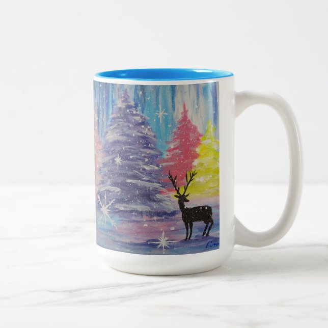Mattierter Winter Zweifarbige Tasse (Rechts)
