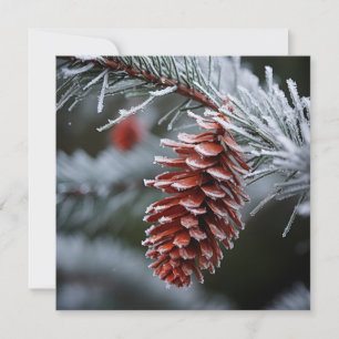 Mattiertes Blattwerk, Pinecone Urlaubskarte Feiertagskarte