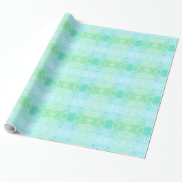 Mattiertes blaues und grünes Design Geschenkpapier