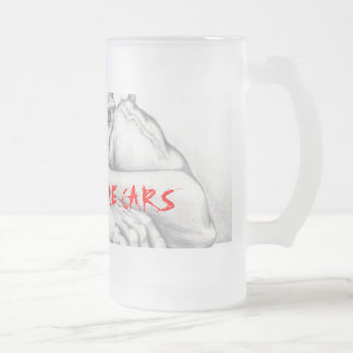 MATTIERTES DÄMON-BIER-GLAS, DÄMON-MUSKEL-AUTOS MATTGLAS BIERGLAS