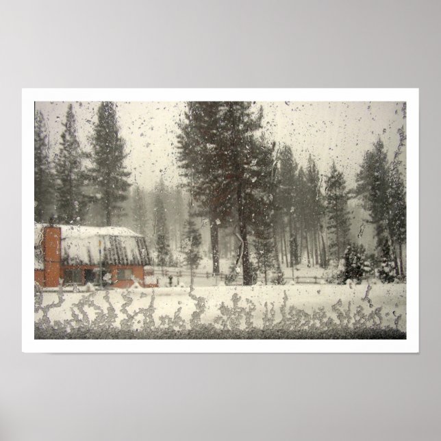 Mattiertes Fenster Poster (Vorne)