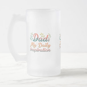 Mattiertes Glas Tasse 16 oz Vater Meine tägliche I
