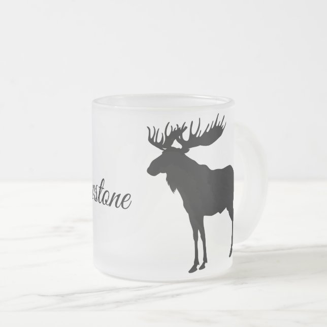 Mattiertes Glas Tasse-Gelbstein Elbe Mattglastasse (VorderseiteRechts)