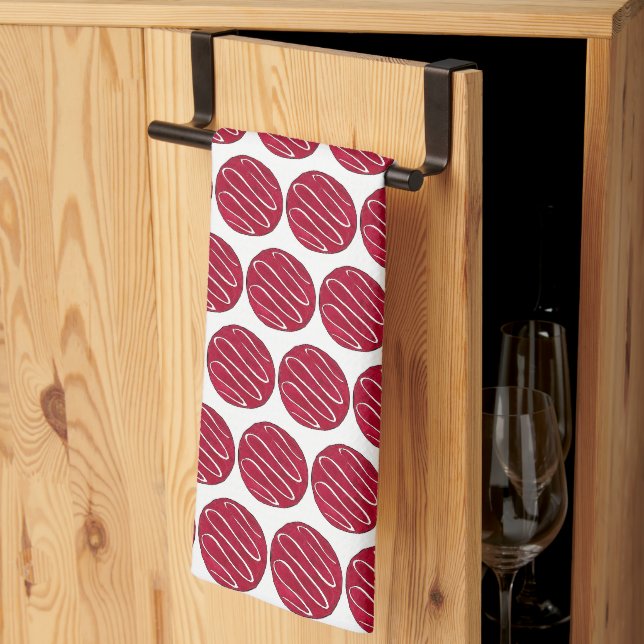 Mattiertes rotes Velvet Cookie Druck Backen Verkau Geschirrtuch (Drittel gefaltet)