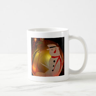 Mattiertes Schneemann-Ornament Kaffeetasse
