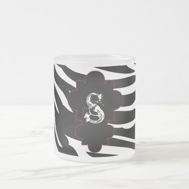 Mattiertes Zebra-Glas-Kaffee-Tasse Cup Mattglastasse (Mittel)