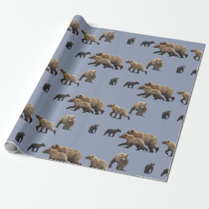 MattPackpapier, 30" x 6' mit Grizzlybären Geschenkpapier