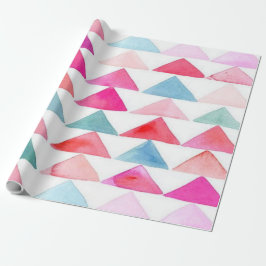 MattPackpapier, Pastell-Aquarell Dreiecke Geschenkpapier