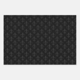 Mattschwarz Geschenkpapier Set