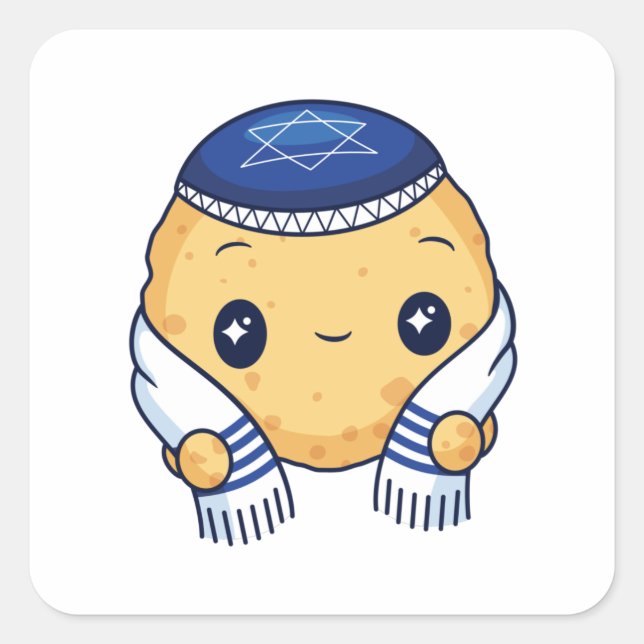 Matzah Ball Quadratischer Aufkleber (Vorderseite)