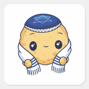 Matzah Ball Quadratischer Aufkleber