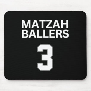 Matzah Ballers 3 Funny Jewish Pun Basketball Team Mousepad