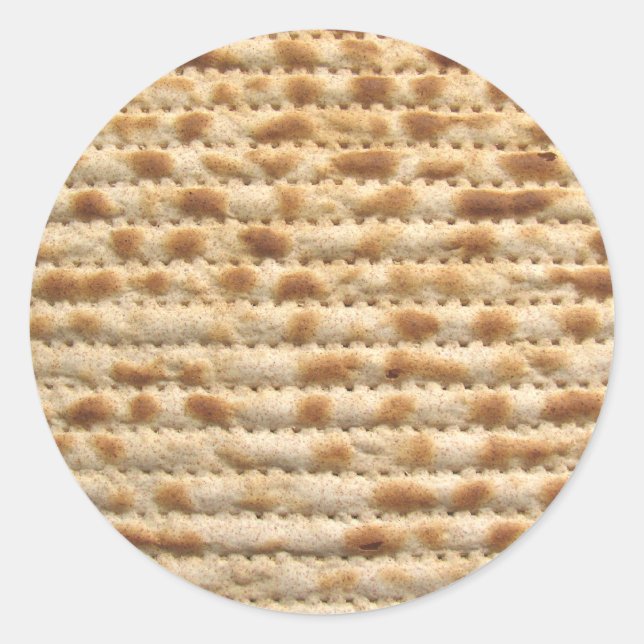 Matzah Biscuit Brot Runder Aufkleber (Vorderseite)