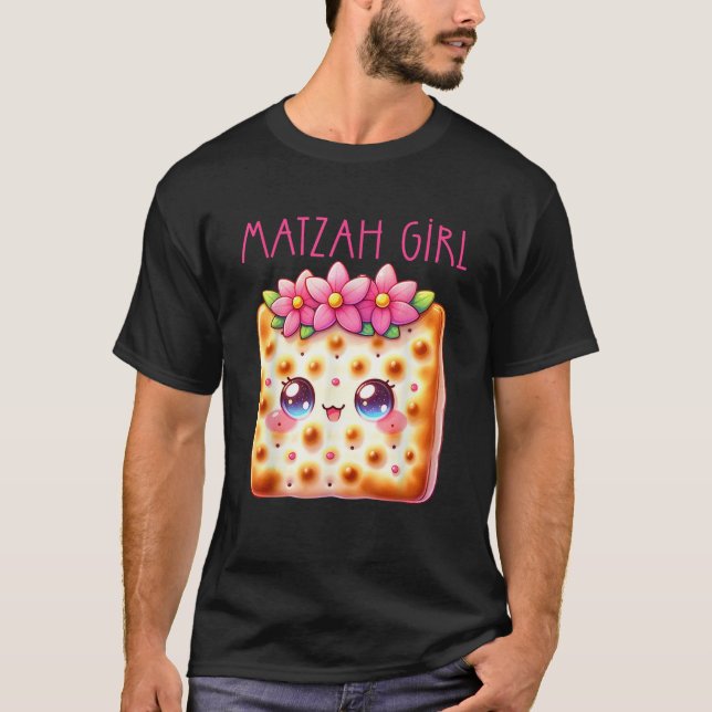 Matzah Girl Happy Passover Jewish Pesach Seder Afi T-Shirt (Vorderseite)