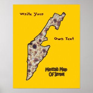 Matzah Map Israel - Schreiben Sie Ihren eigenen Te Poster