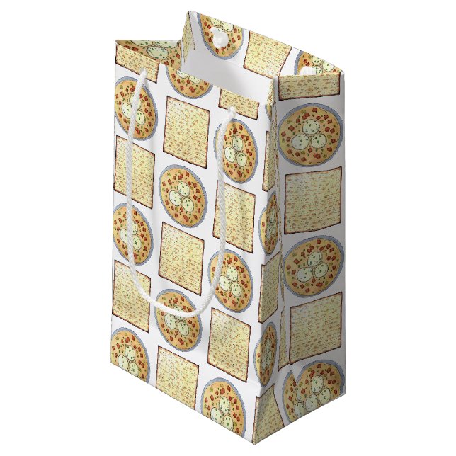 Matzo Ball Soup Matzah Flatbread Pessach Küche Kleine Geschenktüte (Vorderseite Schrägansicht)