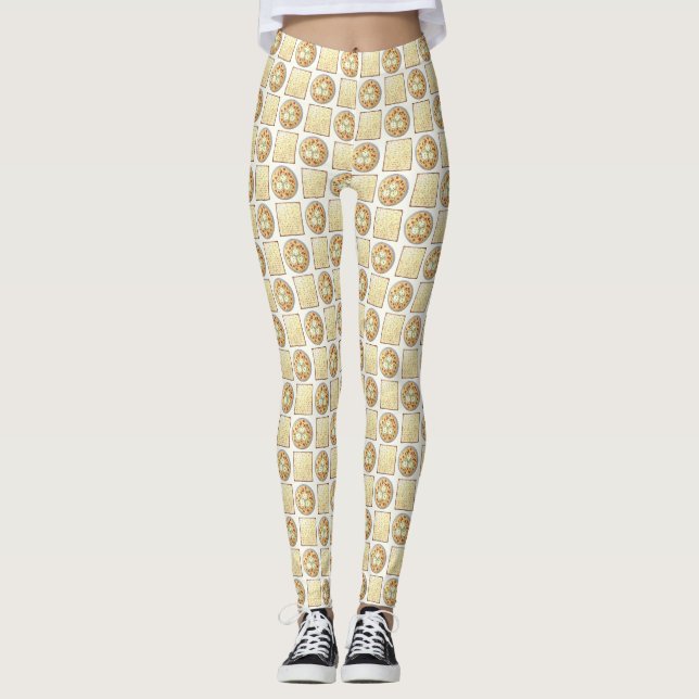 Matzo Ball Soup Matzah Flatbread Pessach Küche Leggings (Vorderseite)