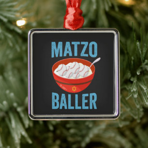 Matzo Baller Funny Baseball Hanukkah Holiday Gesch Ornament Aus Metall