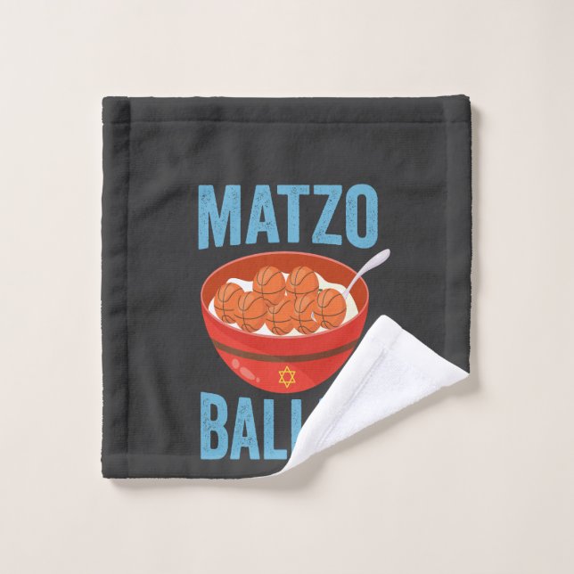 Matzo Baller Funny Basketball Hanukkah Geschenk Waschlappen (Waschlappen)