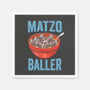 Matzo Baller Funny Football Hanukkah Rugby Geschen Serviette
