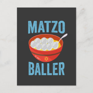 Matzo Baller Funny Golf Hanukkah Holiday Geschenk Einladungspostkarte