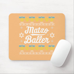 Matzo Baller Long Sleeve Funny Hanukkah Geschenke Mousepad
