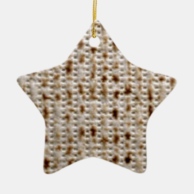 MATZO-ENTWÜRFE FÜR PESACH KERAMIK ORNAMENT (Vorne)