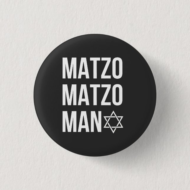 Matzo Matzo Man Jewish Hanukkah Button (Vorderseite)