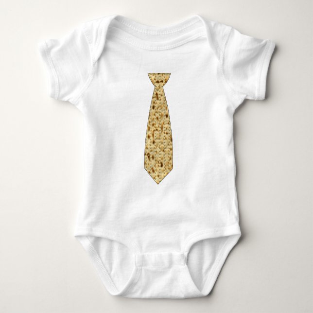 Matzo Passover Krawatte Baby Strampler (Vorderseite)