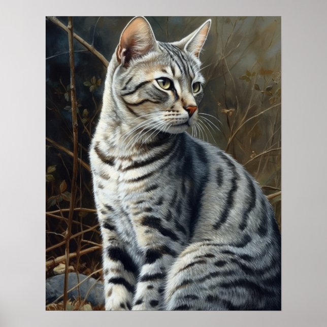 Mau égyptien Mat Art Imprimer Poster (Devant)