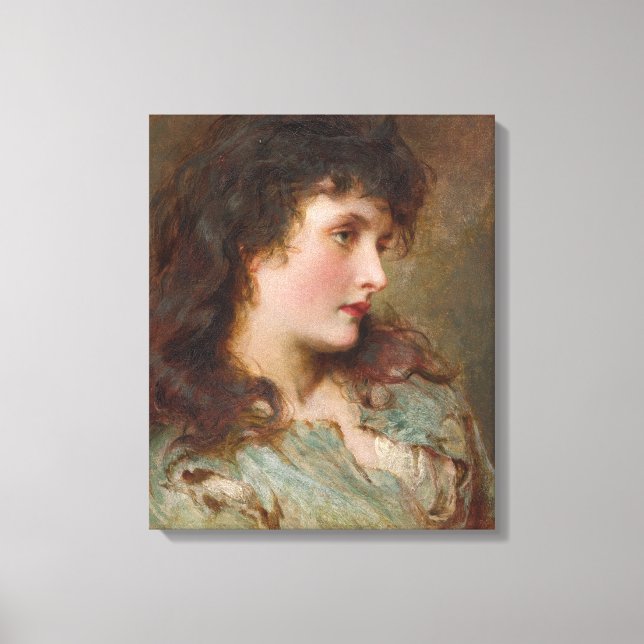Maud (elegantes weibliches Portrait) Leinwanddruck (Vorderseite)