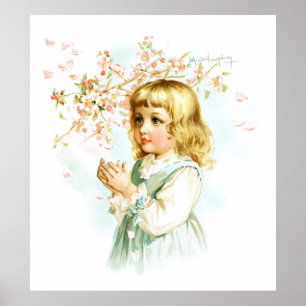 Maud Humphrey: Frühlings-Mädchen unter dem Poster