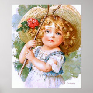Maud Humphrey's Sweet Little Summer Girl Poster