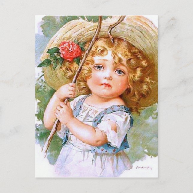 Maud Humphrey's Sweet Little Summer Girl Postkarte (Vorderseite)