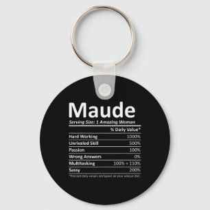 Maude Nutrition Personalisierter Name Lustiges Wei Schlüsselanhänger