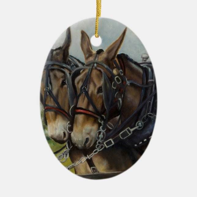 Maude u. Maddie Keramikornament (Vorne)