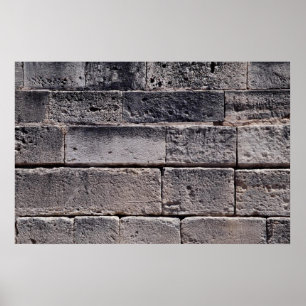 Mauer aus antikem Stein, Phaistos, Kreta, Griechen Poster