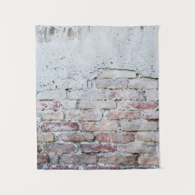 Mauer aus grauem Beton Wandteppich (Vorderseite)