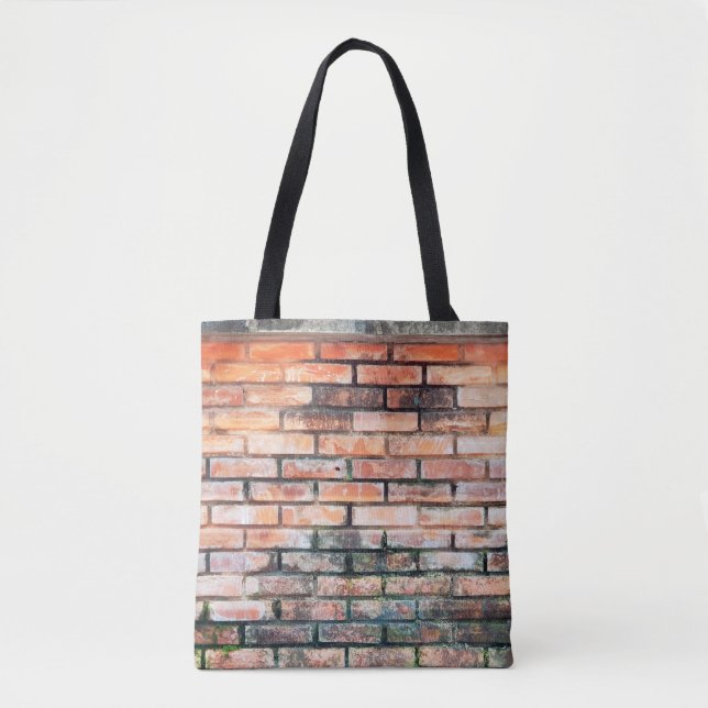 Mauer aus rotem Backstein mit stainsabstrakter, al Tasche (Vorderseite)