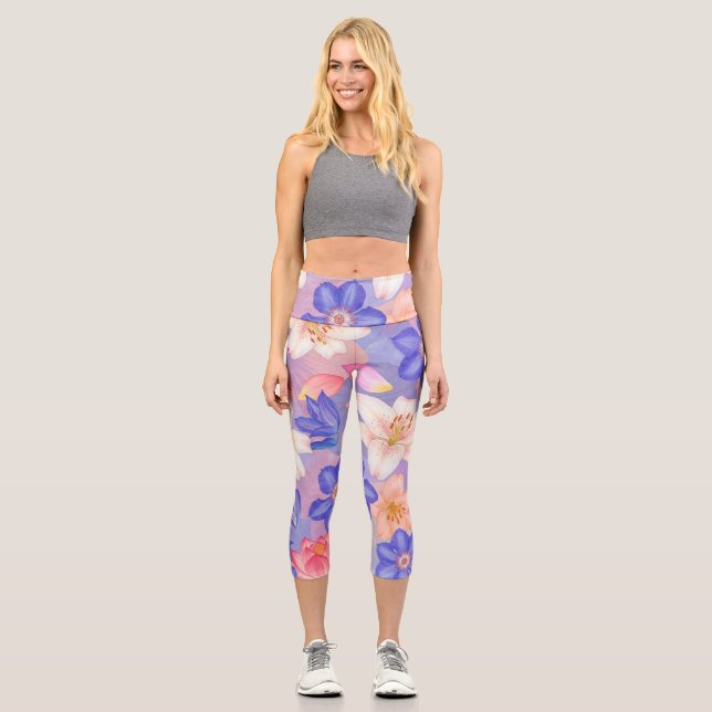 Mauer der Blume Capri Leggings (Vorderseite)