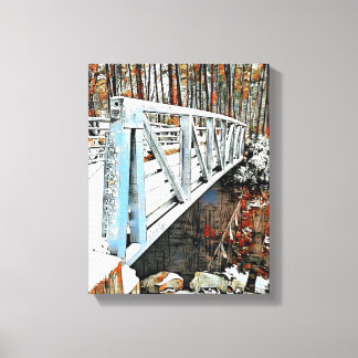 Mauer der Mixed Media Leinwand