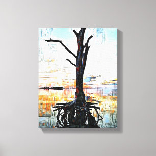 Mauer der Mixed Media Leinwand