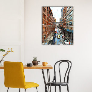 Mauer der Mixed Media Leinwand