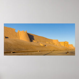 Mauer der Stadt Chiwa - Usbekistan Poster