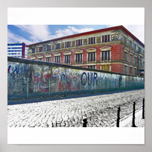 MAUER GRAFFITI VON BERLIN INDIANO POSTER